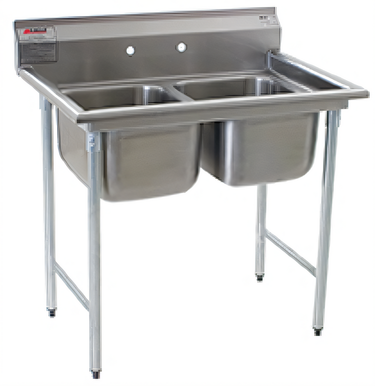 Product image #1 for Eagle Group 412 Series 2-Compartment Commercial Sink with 16 x 20 x 10.5 Inch Bowls, 41 Inch Wide