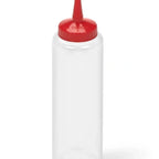 Thumbnail image #1 for Vollrath Traex® Color-Mate™ 2812-1302 Squeeze Bottle Dispenser, 12 oz, Clear Bottle, Red Standard Cap Case of 12