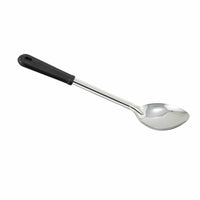 Winco 13-Inch Solid Stainless Steel Basting Spoon with Black Insulated Bakelite Handle