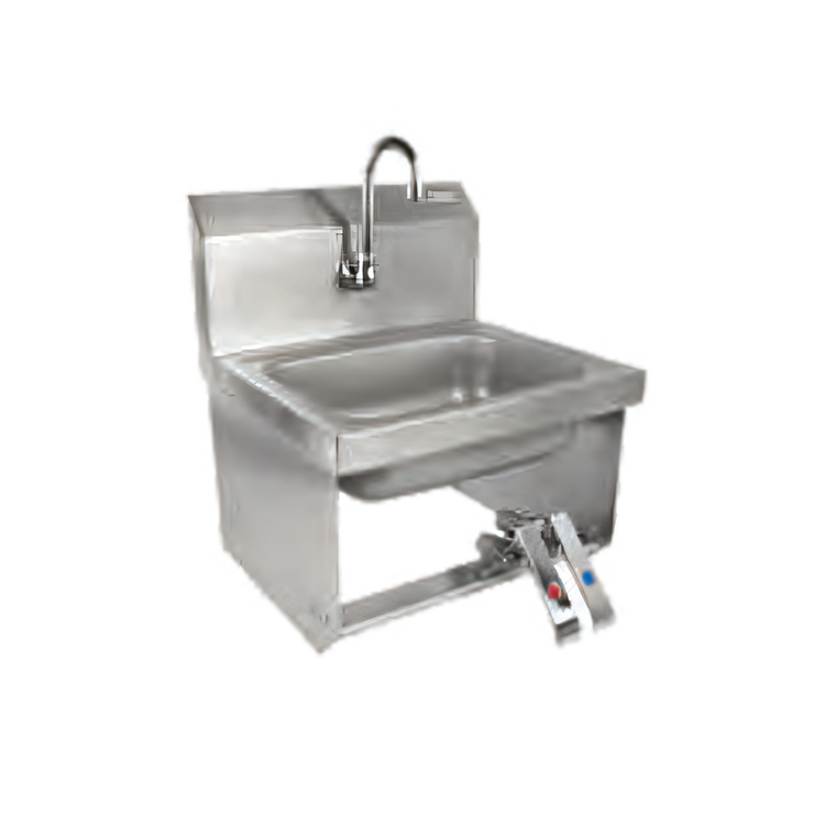 Product image #1 for John Boos Pro-Bowl Wall-Mount Stainless Steel Hand Sink with Double Knee Valves