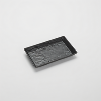 American Metalcraft Black Faux Slate Melamine Rectangular Serving Platter