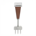 Thumbnail image #1 for Barfly Deluxe 8-Inch 3-Prong Ice Chipper with Cast Stainless Steel Head and Wood Handle