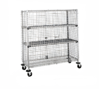 Metro Super Erecta Standard Duty Mobile Stainless Steel Wire Security Cage, 40-3/4 W x 21-1/2 D x 62 H
