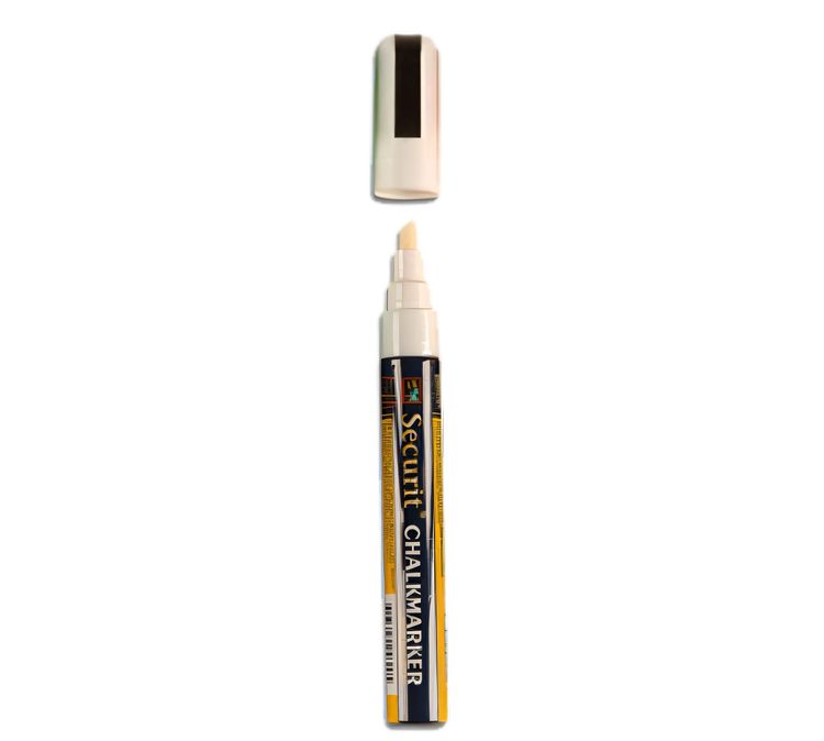 Product image #1 for Securit Rain & Smear Proof White Chalk Markers, Small Tip, Pack of 4