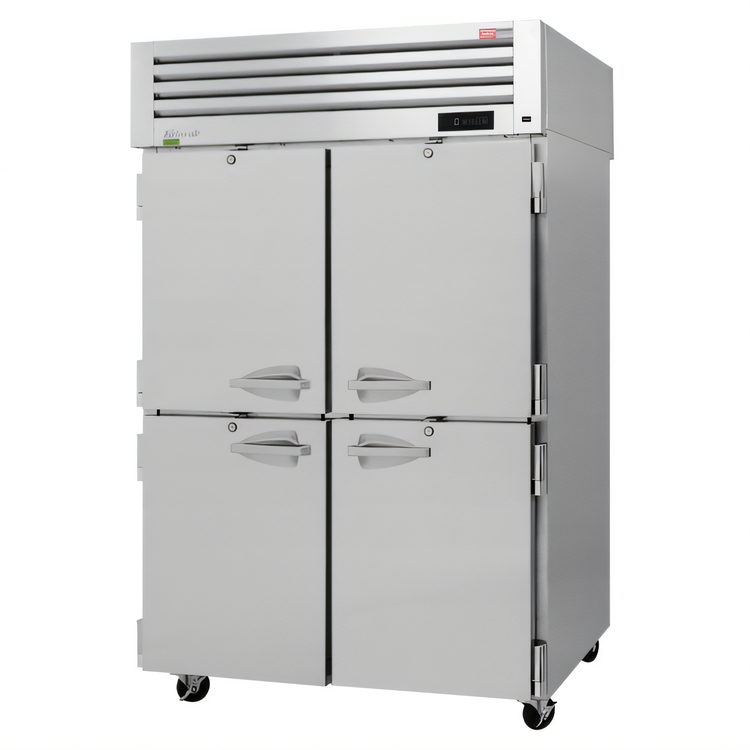 Product image #1 for Turbo Air PRO Series 48.06 Cu. Ft. Two-Section Reach-In Freezer, Top-Mount Self-Contained, Solid Half Doors