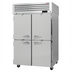 Thumbnail image #1 for Turbo Air PRO Series 48.06 Cu. Ft. Two-Section Reach-In Freezer, Top-Mount Self-Contained, Solid Half Doors