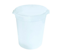 Crestware RCW8 8 Qt Round White Polycarbonate Food Storage Container