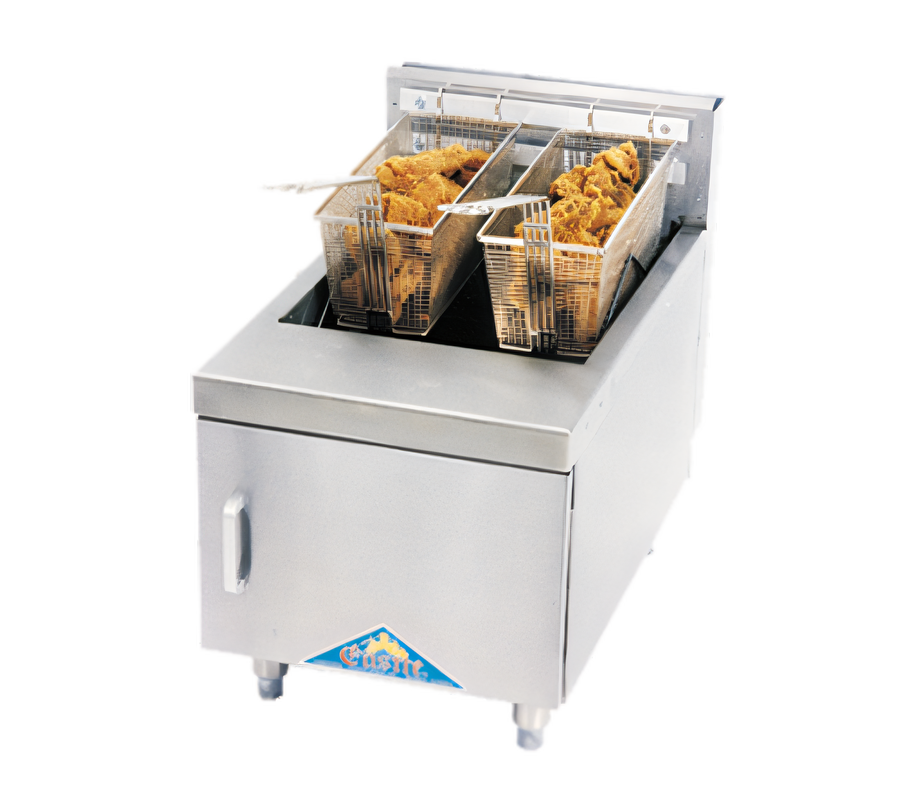 Product image #1 for Comstock-Castle Countertop Gas Fryer, 15 lb Fat Capacity, Stainless Steel, 18,000 BTU