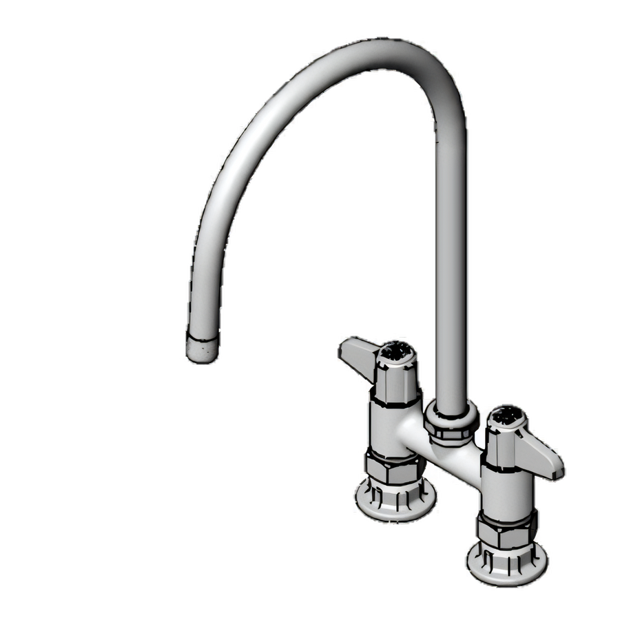 Product image #1 for Equip 4-Inch Adjustable-Center Deck Mount Mixing Faucet with 9-Inch Swivel Gooseneck Spout