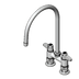 Thumbnail image #1 for Equip 4-Inch Adjustable-Center Deck Mount Mixing Faucet with 9-Inch Swivel Gooseneck Spout