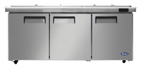 Atosa 3-Section Mega Top Sandwich/Salad Prep Table Refrigerator with 30-Pan Top