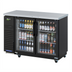 Thumbnail image #1 for Turbo Air Super Deluxe Narrow Two-Section Back Bar Cooler with 2 Glass Doors, 12.2 Cu. Ft., Side-Mounted Self-Contained R-290 Refrigeration