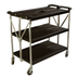 Thumbnail image #1 for Fold 'N Go Open Design 3-Shelf Bus Cart, 350 lb Capacity, Black