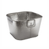 Thumbnail image #1 for American Metalcraft 22.5 Qt Square Stainless Steel Hammered Cooling Tub