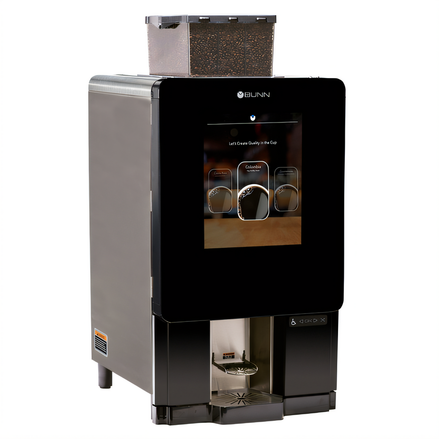 Product image #1 for BUNN Sure Immersion Model 312 Bean-to-Cup Single Cup Coffee Brewer with Touchscreen and Multiple Hoppers