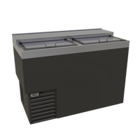 Glastender ST48-B 48-Inch Deep Well Slide Top Bottle Cooler, Black Vinyl Exterior