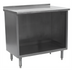 Thumbnail image #1 for Spec-Master Underbar Open Front Cabinet Base Work Table, 72 x 24 Inches, 14-Gauge 304 Stainless Steel Top, 1-1/2 Inch Rear Up-Turn