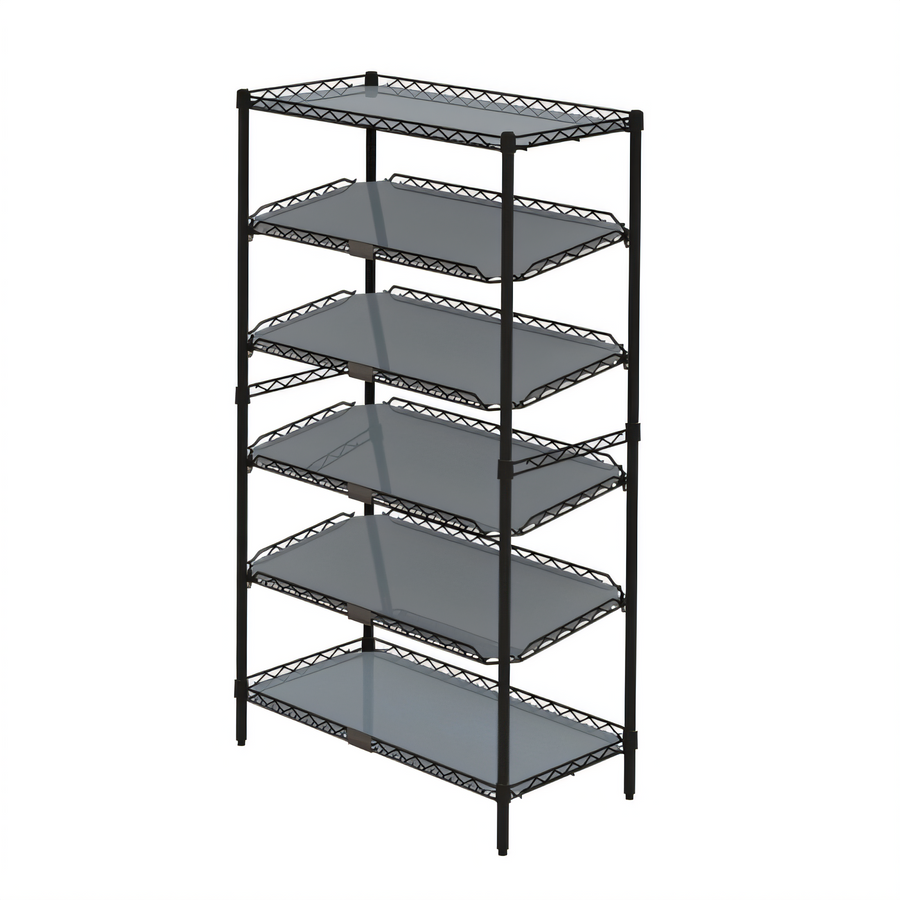 Product image #1 for Metro qwikSLOT 6-Tier To-Go Order Pick-Up Station with Adjustable Angled Shelves