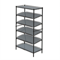 Metro qwikSLOT 6-Tier To-Go Order Pick-Up Station with Adjustable Angled Shelves
