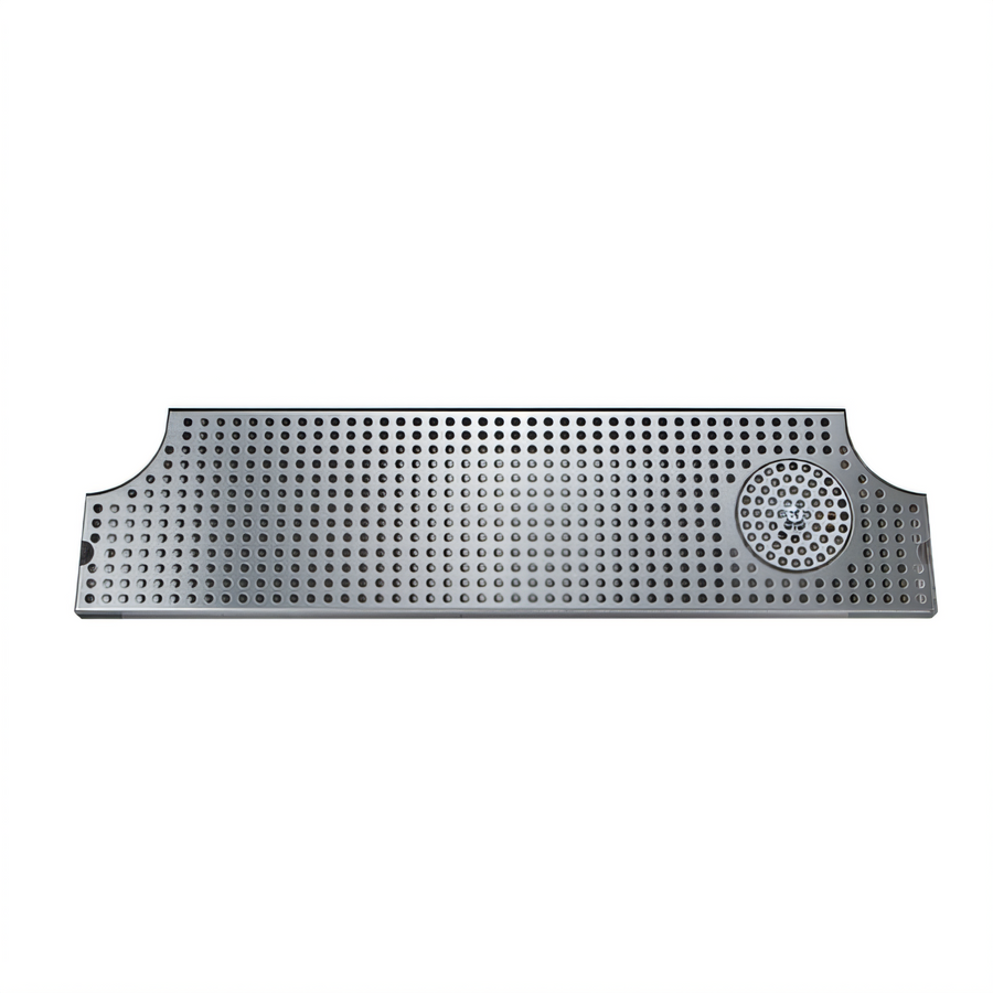 Product image #1 for Micro Matic Surface-Mount Stainless Steel Drip Tray Trough with Integral Glass Rinser, 28 x 8-1/2 Inch