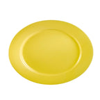 Thumbnail image #1 for CAC China Las Vegas LV-51-Y Ceramic Oval Platter, 15 x 10-1/4 x 1-1/2 in, Rolled Edge, Yellow 1 Dozen