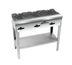 Thumbnail image #1 for Comstock-Castle FHP3S 36-Inch 3-Burner Floor Model Gas Hot Plate with Open Leg Base and Undershelf