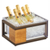 Thumbnail image #1 for Sierra Complete Rectangular Ice Housing with Clear Polycarbonate Pan Insert, Rustic Pine, and Bronze-Finish Metal Frame