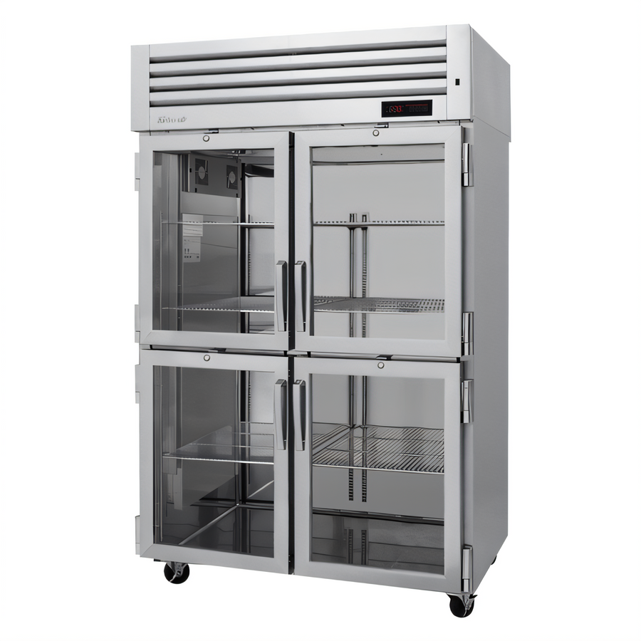 Product image #1 for Turbo Air PRO Series Two-Section Reach-In Heated Holding Cabinet with 4 Glass Half Doors