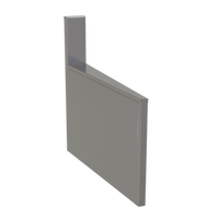 Glastender Underbar Inside Wedge Corner Drainboard, 5° Angle, 24-Inch Deep, No-Leg, Stainless Steel