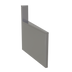 Thumbnail image #1 for Glastender Underbar Inside Wedge Corner Drainboard, 5° Angle, 24-Inch Deep, No-Leg, Stainless Steel