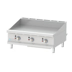 Thumbnail image #1 for Eurodib USA TG36T 36-Inch Gas Countertop Griddle, 36 x 20-Inch Smooth Steel Surface, Thermostat Controls, 90,000 BTU
