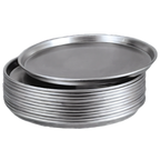 Thumbnail image #1 for American Metalcraft HA2007 7-Inch Round Tapered/Nesting Solid Aluminum Pizza Pan, 1/2-Inch Deep Case of 24