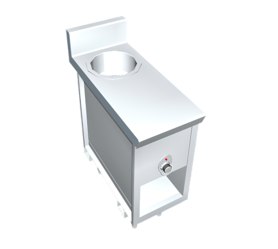 Product image #1 for La Rosa Refrigeration Open Cabinet Base Soup Warmer Utility Stand with 11 Qt Warmer, 16 Inch Wide