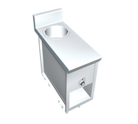 La Rosa Refrigeration Open Cabinet Base Soup Warmer Utility Stand with 11 Qt Warmer, 16 Inch Wide