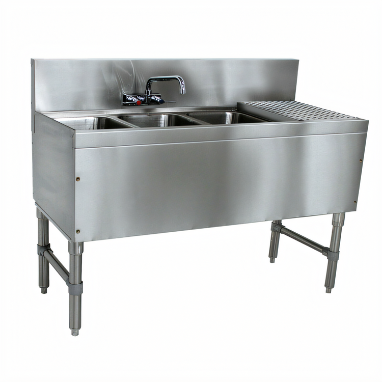 Product image #1 for Advance Tabco Prestige Stainless Steel 2-Compartment Underbar Sink Unit with Right Drainboard