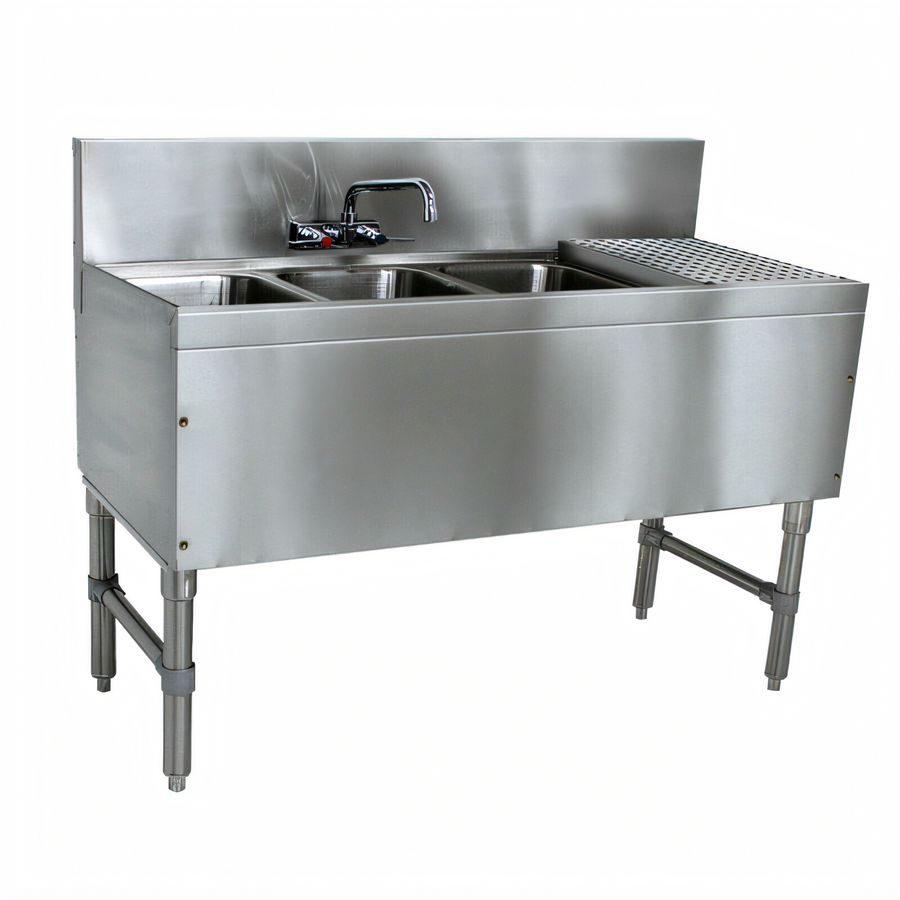 Product image #1 for Advance Tabco Prestige Stainless Steel 2-Compartment Underbar Sink Unit with Right Drainboard