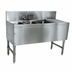 Thumbnail image #1 for Advance Tabco Prestige Stainless Steel 2-Compartment Underbar Sink Unit with Right Drainboard