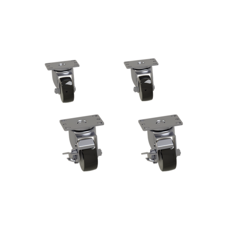Product image #1 for Glastender 4-1/8 Inch Casters for Front-Serviced Coolers, Set of 4