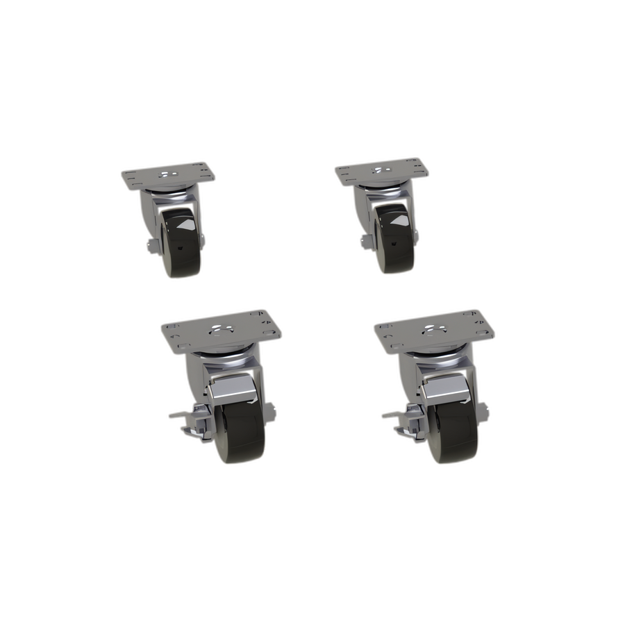 Product image #1 for Glastender 4-1/8 Inch Casters for Front-Serviced Coolers, Set of 4