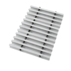 Thumbnail image #1 for Eagle Group 374015 Replacement Subway-Style Floor Trough Grating, 9" x 9", Gray Fiberglass, Non-Slip