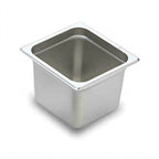 Thumbnail image #1 for Omcan USA 80279 1/6 Size Solid Stainless Steel Steam Table Pan, 6-Inch Deep Case of 12