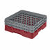 Thumbnail image #2 for Cambro Camrack® Full Size 30-Compartment Glass Rack with 2 Soft Gray Extenders, Cranberry