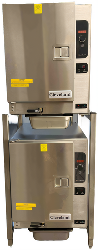 Cleveland Range SteamChef 22CCT66 Double-Stack Connectionless Electric Convection Steamer with Equipment Stand