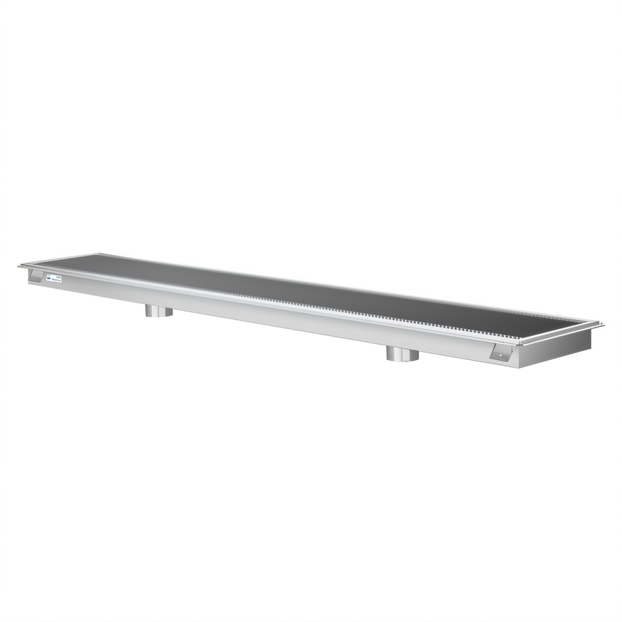 Product image #1 for KoolMore 54-Inch Stainless Steel Floor Trough Drain with Subway-Style Grating and Removable Basket