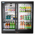 Thumbnail image #1 for KoolMore 35.4-Inch Wide Two-Section Back Bar Refrigerator, 7.4 Cu. Ft., Black, Sliding Glass Doors