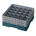 Thumbnail image #2 for Cambro Camrack® Full-Size 25-Compartment Glass Rack with 3 Soft Gray Extenders, Teal