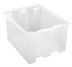 Thumbnail image #1 for Heavy-Duty Clear Polypropylene Stack and Nest Tote, 19-1/2 Inches x 15-1/2 Inches x 10 Inches, 1.20 Cubic Feet