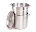 Thumbnail image #1 for Crestware 20 Qt Aluminum Pasta Cooker Set, 3-Piece with Pot, Perforated Insert and Cover