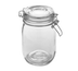 Thumbnail image #1 for American Metalcraft 35 oz. Clear Glass Mason Jar with Hinged Lid
