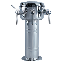 Sommelier Countertop Air-Cooled Wine Font with 3 Stainless Steel Side Pull Faucets